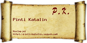 Pinti Katalin névjegykártya